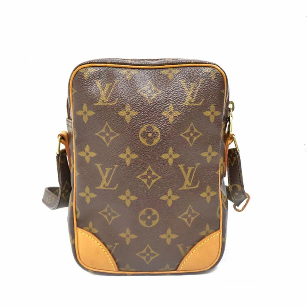 Louis Vuitton Danube Shoulder Bag Leather Brown